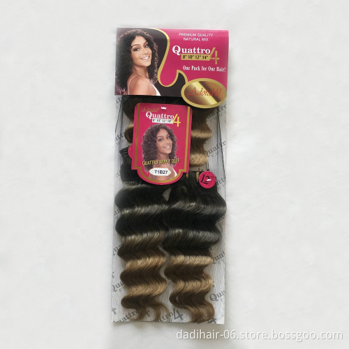 Wholesale Cheap Dyed Deep Wave Synthetic Hair wtih Fringe 8" to 14" in a pack